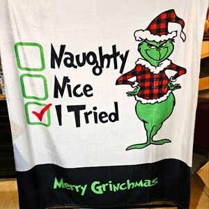 Grinchmas "I tried" super cute blanket!!!